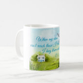 私の祈りの言葉カードとの抱き締めること コーヒーマグカップ (正面左)