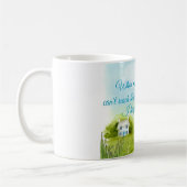 私の祈りの言葉カードとの抱き締めること コーヒーマグカップ (左)