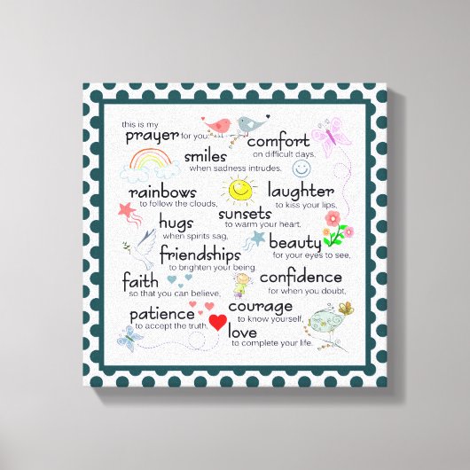 私の祈りの言葉 キャンバスプリント (正面)