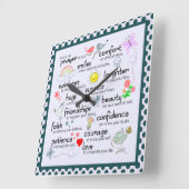 私の祈りの言葉 スクエア壁時計 (傾斜)