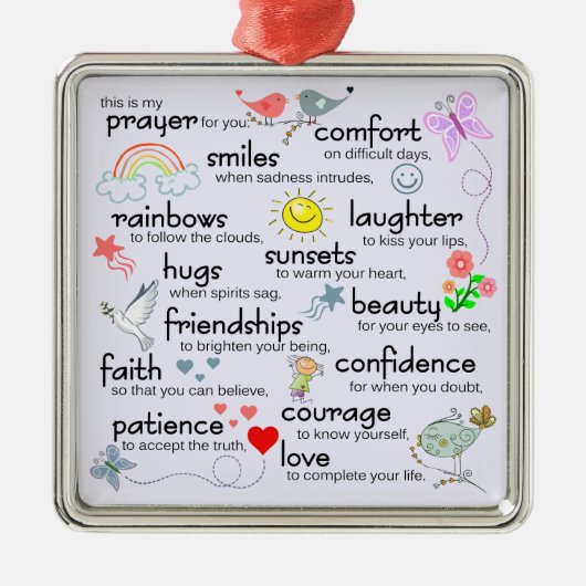 私の祈りの言葉 メタルオーナメント (正面)