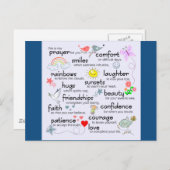私の祈りの言葉 |青クラシック色 ポストカード (正面/裏面)