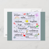 私の祈りの言葉 |青 ポストカード (正面/裏面)