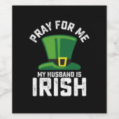 私の祈夫はアイリッシュの聖パトリックの日だ ワインラベル (シングルラベル)