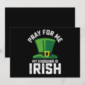 私の祈夫はアイリッシュの聖パトリックの日だ 招待状 (正面/裏面)