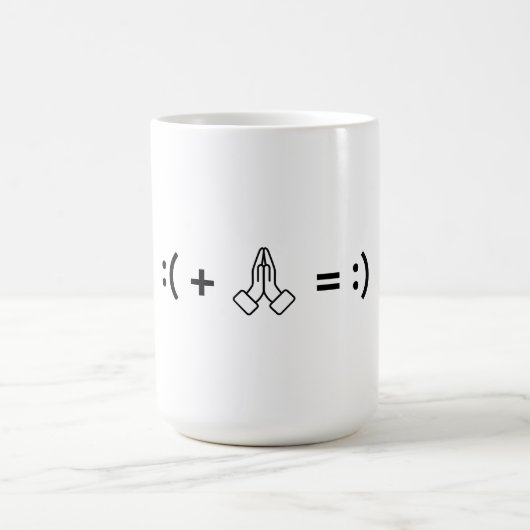 私の祈気分を変えることができる – Christian Faith コーヒーマグカップ (中央)