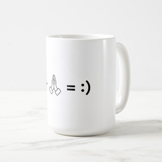 私の祈気分を変えることができる – Christian Faith コーヒーマグカップ (正面右)