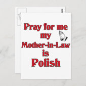 私の祈義理の母はポーランド人だ ポストカード (正面/裏面)