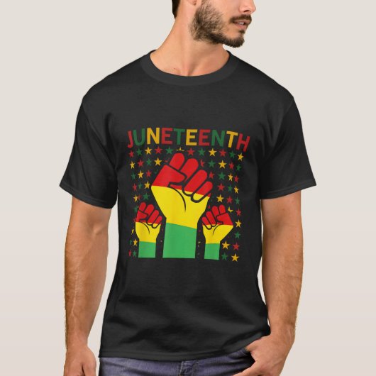 私の祖先を覚える黒アフリカ系アメリカ人のJu Tシャツ (正面)