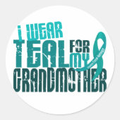 私の祖母のための衣服ティール（緑がかった色）6.4卵巣がん ラウンドシール (正面)