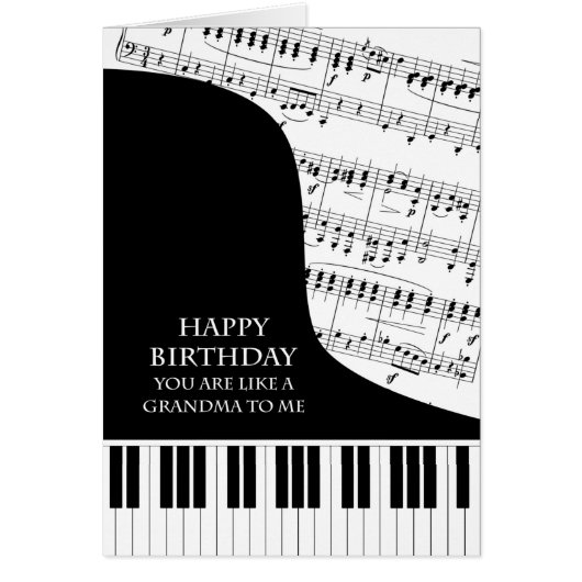 『私の祖母のように』ピアノと音楽誕生日 (正面)