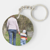 私の祖母のパーソナライズな写真のキーホルダーを愛して下さい キーホルダー (裏面)