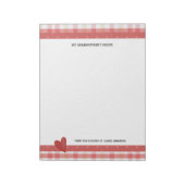 私の祖母のレシピレトロは大きなメモ帳 ノートパッド (回転)