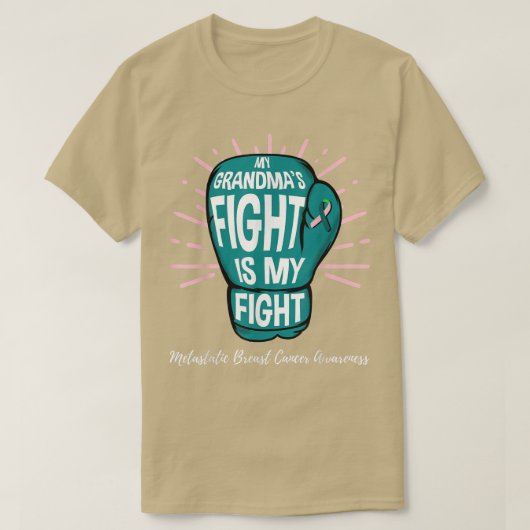 私の祖母の戦いは私の戦い転移乳房Ca Tシャツ (デザイン正面)