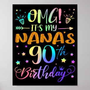 私の祖母の90歳の誕生日おめでとう 90年間生きてきてくれてありがとう ポスター