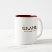 私の祖母はあらゆる方法で事実上完全…です ツートーンマグカップ (正面右)