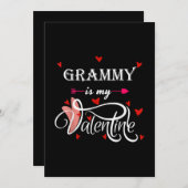 私の祖母は私のバレンタイン - バレンタインデーの孫 シーズンカード (正面/裏面)