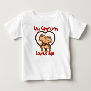 私の祖母は私を猿愛します ベビーTシャツ