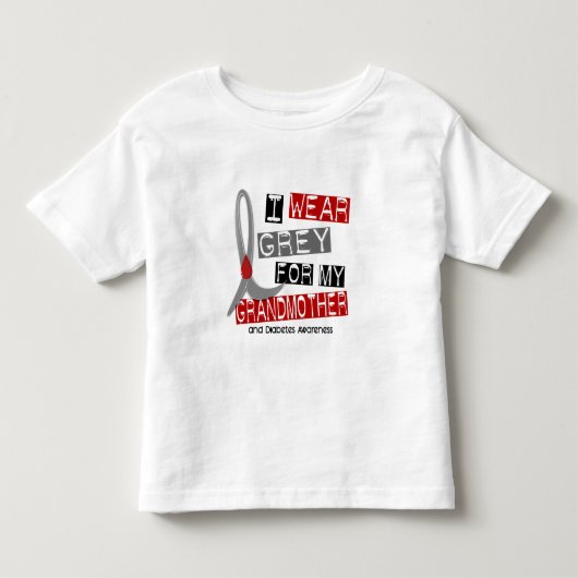 私の祖母37のための糖尿病Iの衣服の灰色 トドラーTシャツ (正面)