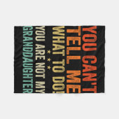 私の祖父じゃないから何をすればいいか言えない フリースブランケット (正面(横))