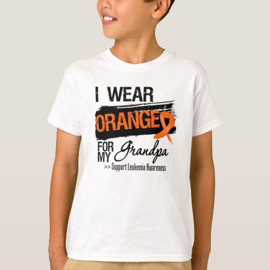 私の祖父のための白血病のリボン Tシャツ (正面)