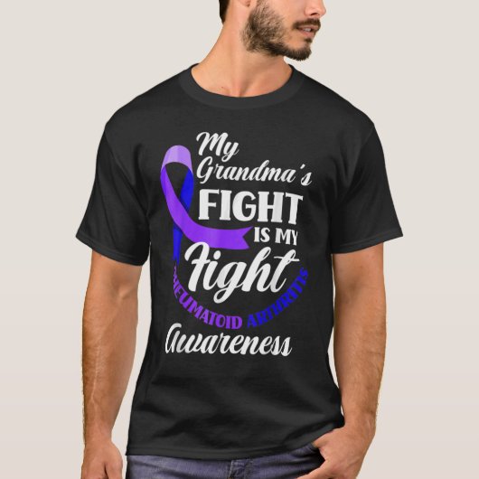 私の祖父の戦いは関節リウマチの戦いだ Tシャツ (正面)