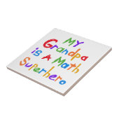 私の祖父の数学のスーパーヒーローのTシャツおよびギフト タイル (側面)