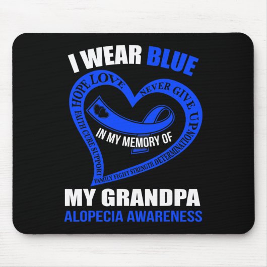 私の祖父の記憶の中で脱毛症認識度 マウスパッド (正面)