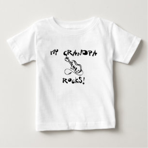 私の祖父はギターを揺すります ベビーTシャツ