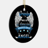私の祖父は驚くべき神だったので天使になった セラミックオーナメント (右)