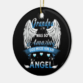 私の祖父は驚くべき神だったので天使になった セラミックオーナメント (左)