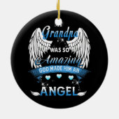 私の祖父は驚くべき神だったので天使になった セラミックオーナメント (裏面)