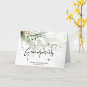 私の祖父母に緑の私の結婚式の日おばあちゃん カード (黄色い花)