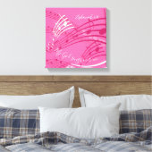 私の神が私の上で歌うゼファニヤ3:17ピンクの音楽 キャンバスプリント (インサイチュ (寝室))