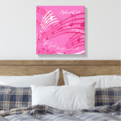 私の神が私の上で歌うゼファニヤ3:17ピンクの音楽 キャンバスプリント (インサイチュ (寝室))