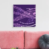 私の神が私の上で歌うゼファニヤ3:17紫の音楽 キャンバスプリント (インサイチュ (リビング))