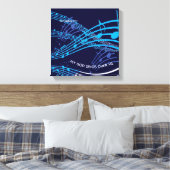 私の神が私の上で歌うゼファニヤ3:17青い音楽 キャンバスプリント (インサイチュ (寝室))