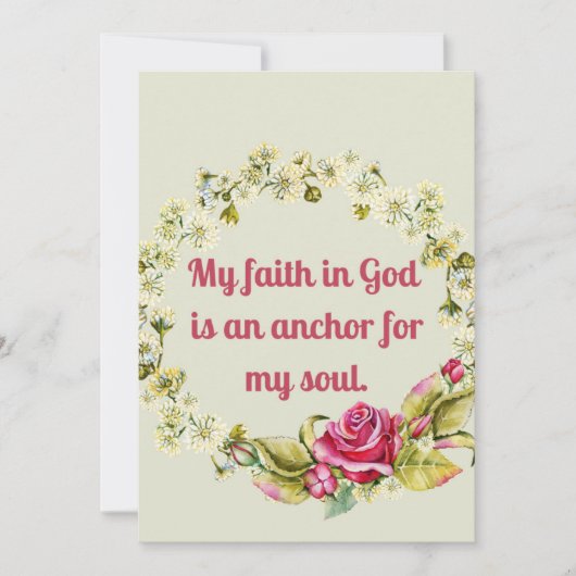 私の神に対する信仰はいかり証である サンキューカード (正面)