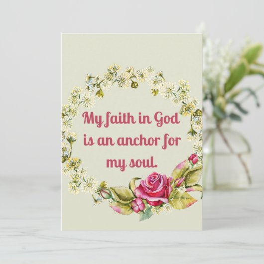 私の神に対する信仰はいかり証である サンキューカード (スタンド正面)