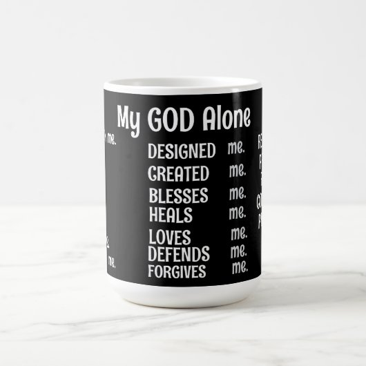 私の神のみ専門マグカップ コーヒーマグカップ (中央)