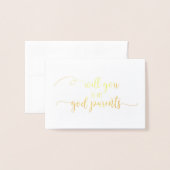 私の神の両親の要求カードになるかどうか 箔カード (封筒付き正面)