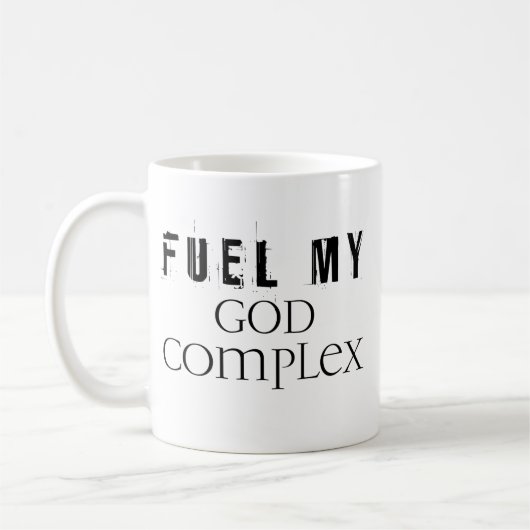 私の神の複合体のマグに燃料を供給して下さい コーヒーマグカップ (左)