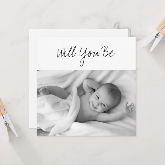 私の神の親になるベビー写真の挿入 カード (正面/裏面インサイチュ)