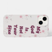 "私の神はあなたのサイズではない" IPhone 14電話ケース iPhoneケース (裏面横)