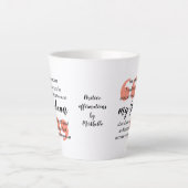 私の神はキリスト教前向きの肯定ができる カフェラテマグ (正面)