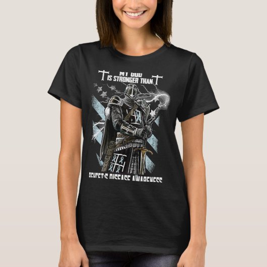 私の神はベーチェット病の認識度より強い Tシャツ (正面)
