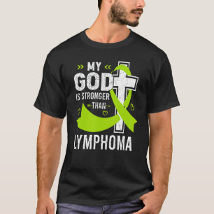 私の神はリンパ腫認識度月Wより強い Tシャツ