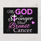 私の神は乳がんよりも強い ポストカード (正面)