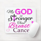 私の神は乳がんよりも強い マウスパッド (マウス)