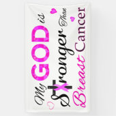 私の神は乳がんよりも強い 横断幕 (縦)